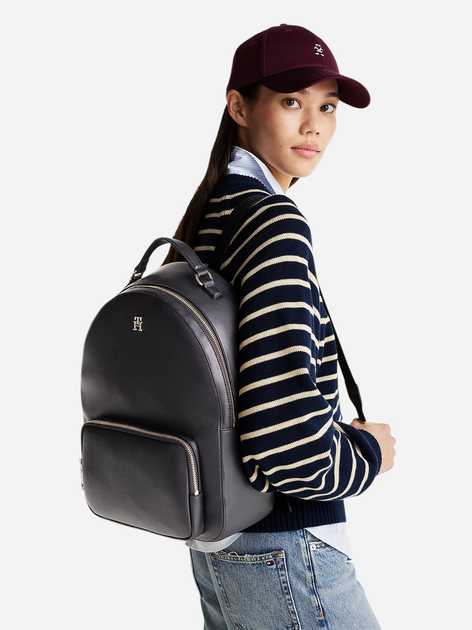Plecak damski miejski 12L Tommy Hilfiger AW0AW16915-BDS Czarny (8720638345664) - obraz 2