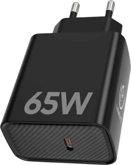 Мережевий зарядний пристрій Rebeltec H1065 PD 65W USB Type-C Black (RBLAKT00027) - зображення 3