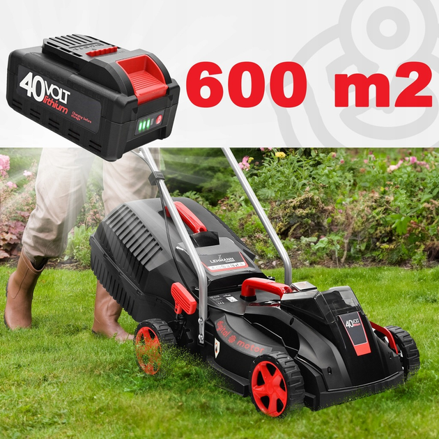 Газонокосилка аккумуляторная Lehmann LGALM-4032 (32см, 30л) - изображение 4