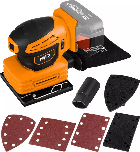 Орбітальна шліфувальна машина NEO Tools Energy+ 18 В 3 в 1 04-623 без акумулятора і зарядного пристрою (5907558477580)   - зображення 18