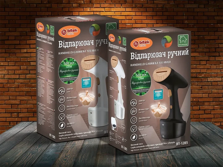 Пароварка ручна BiTEK 2400Вт 320мл вертикальна з щітками - зображення 7