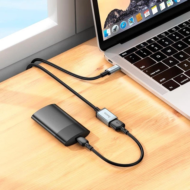 Кабель Hoco US10 (Type-C to USB Header, передача данных до 5 Гбит/с, длина 0.5 метра, переходник, удлинитель) - Черный - изображение 2
