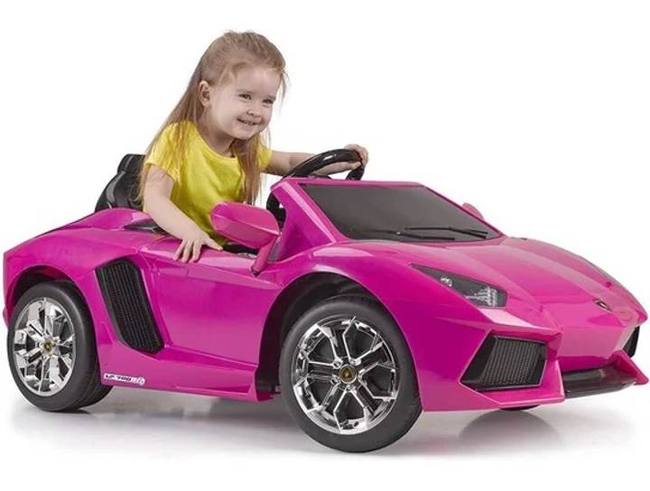 Samochód elektryczny dla dzieci Feber Lamborghini Aventador Pink 6V 12394 (8411845015432) - obraz 4