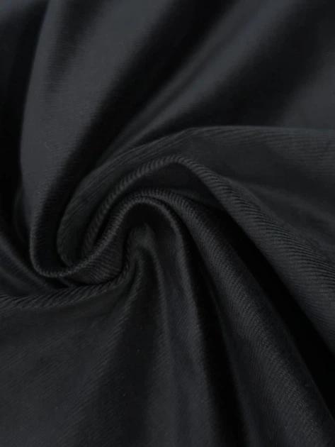 Костюмная ткань Микровельвет черный 150см 1пог.м (ADE048-BLACK) - изображение 2