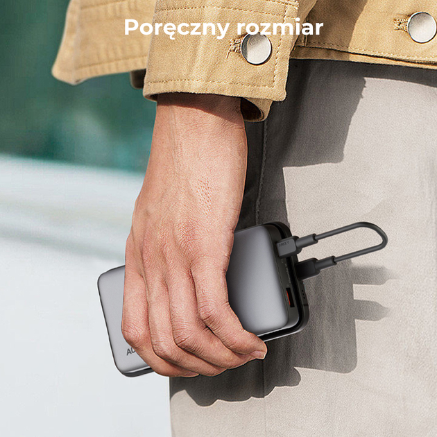 Powerbank AUKEY 10000 mAh, USB-C PD 30W, USB-A 22.5W Grey (PB-Y41) - obraz 3