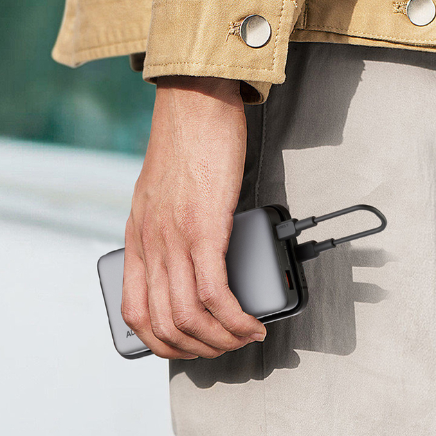 Powerbank AUKEY 10000 mAh, USB-C PD 30W, USB-A 22.5W Grey (PB-Y41) - obraz 11