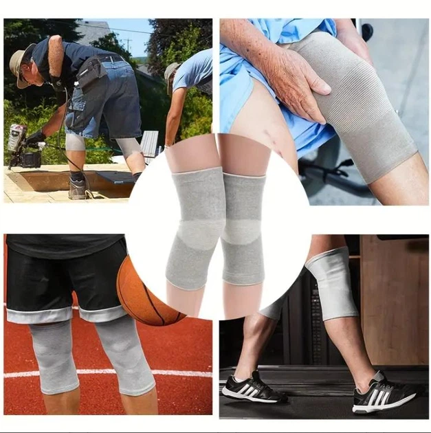 Наколінники з натурального бамбука з компресійною дією Knee Safe Pro 2шт розмір S - изображение 2