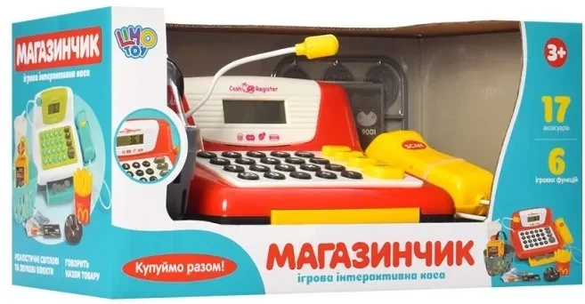 Касовий апарат дитячий ігровий мікрофон, ваги, калькулятор сканер, продукти, музика Limo Toy, 7162-1UA - зображення 4
