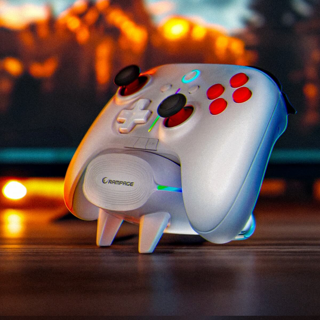 Kontroler bezprzewodowy Rampage Hydra Pro White (HYDRAPRO-WHITE) - obraz 7