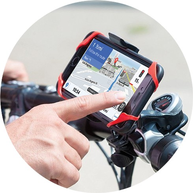 Uchwyt rowerowy na telefon Rebeltec M40 Bike Black/Red (RBLUCH00007) - obraz 5