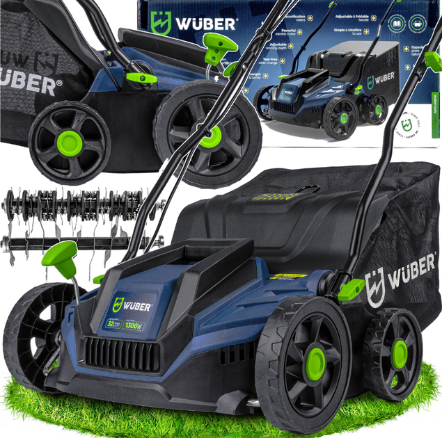 Аэратор, скарификатор Wuber 32см 1300Вт - Фото 2 Аэратор, скарификатор Wuber 32см 1300Вт - изображение 2