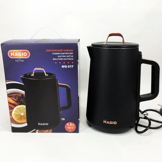 Электрочайник Magio MG-517 black 1.5L 1500W - изображение 11