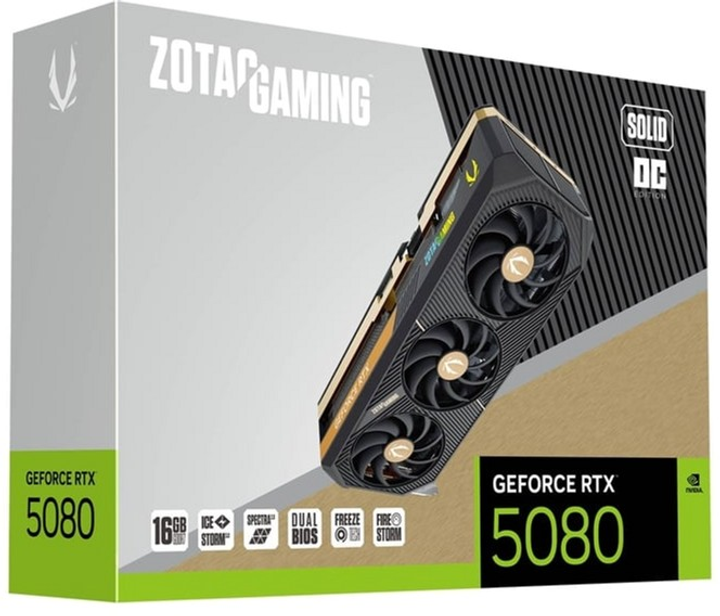 Karta graficzna Zotac PCI-Ex GeForce RTX 5080 Gaming Solid 16GB GDDR7 (256bit) (2640/30000) (HDMI, 3 x DisplayPort) (ZT-B50800J-10P) - obraz 7