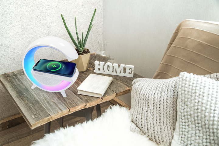 Przenośny głośnik Technaxx TX-264 LED Bluetooth z ładowaniem bezprzewodowym, lampką nocną White (4260358126180) - obraz 6