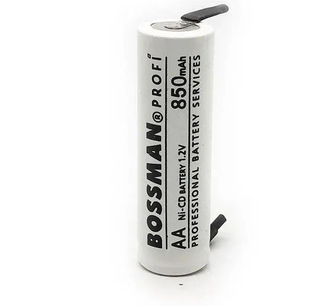 Аккумулятор промышленный Bossman AA 1.2V Ni-Сd 850 mAh (с контактами под пайку) - изображение 3