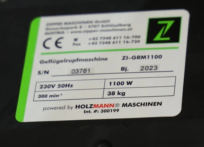 Машина для снятия перьев Zipper ZI-GRM1100 - изображение 11