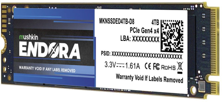 Dysk SSD Mushkin Endora 4TB M.2 2280 NVMe PCIe 4.0 x4 3D NAND SLC (MKNSSDED4TB-D8) - obraz 3