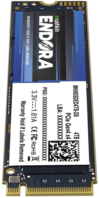 Dysk SSD Mushkin Endora 4TB M.2 2280 NVMe PCIe 4.0 x4 3D NAND SLC (MKNSSDED4TB-D8) - obraz 4