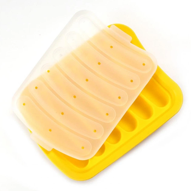 Силиконовая форма для сосисок колбасок Sausage Silicone Mold 6 ячеек Желтая - Фото 6 Силиконовая форма для сосисок колбасок Sausage Silicone Mold 6 ячеек Желтая - зображення 6
