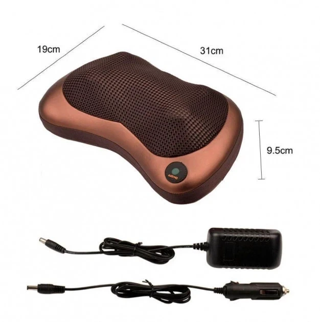 Беспроводная роликовая массажная подушка с инфракрасным прогревом Massage Pillow 8028 - изображение 3