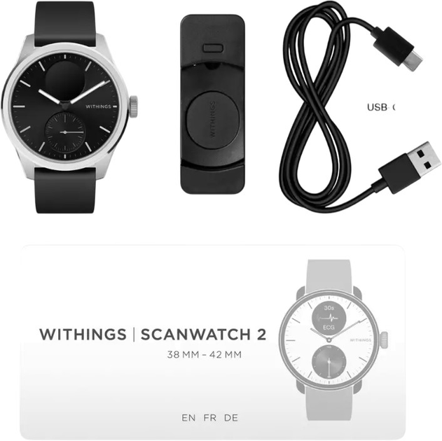 Smartwatch Withings ScanWatch 2 42mm Black (HWA10-model 4-All-Int) - obraz 7