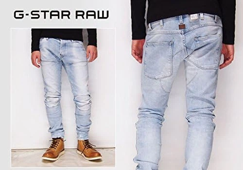 Чоловічі завужені джинси G-Star Raw 5620 3D блакитні розмір w36 L32 - зображення 2