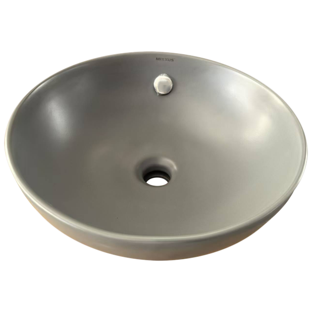 Раковина накладна MIXXUS PREMIUM TOPPER-0201 GRAY 410x410x165mm (перелив) (MP6649) - изображение 5