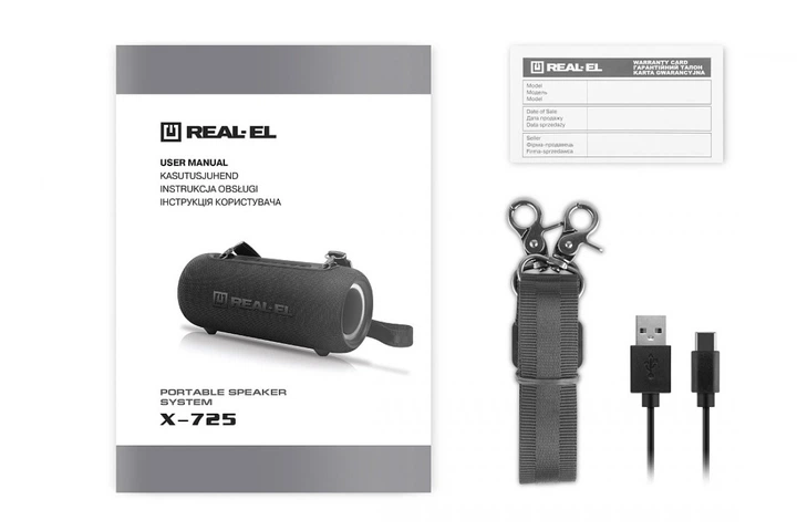 Акустична система REAL-EL X-725 Black - зображення 9