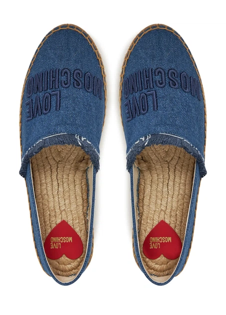 Эспадрильи женские MOSCHINO Love 39 голубые (JA10262G0MJO5700-39) - изображение 4