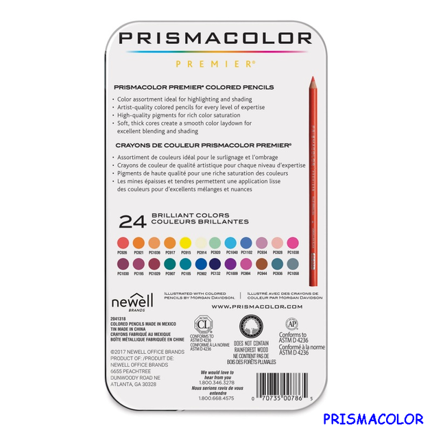 М'які кольорові олівці Prismacolor Highlighting and Shading 24 кольори - Фото 3 М'які кольорові олівці Prismacolor Highlighting and Shading 24 кольори - зображення 3