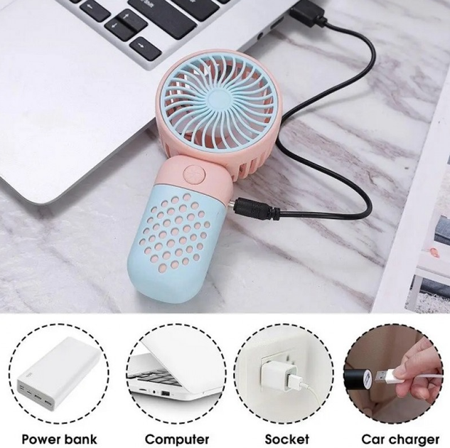 Вентилятор ручной аккумуляторный Mini Fan Z8 USB для охлаждения - Фото 5 Вентилятор ручной аккумуляторный Mini Fan Z8 USB для охлаждения - изображение 5