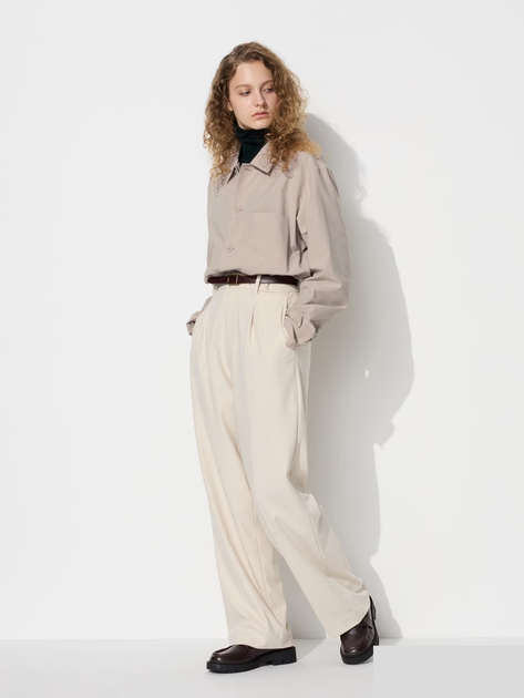 Рубашка Uniqlo розмір М бежева (31) (464917) - зображення 2