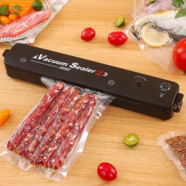 Вакууматор для еды вакуумный упаковщик Vacuum Sealer черный бытовой - изображение 2