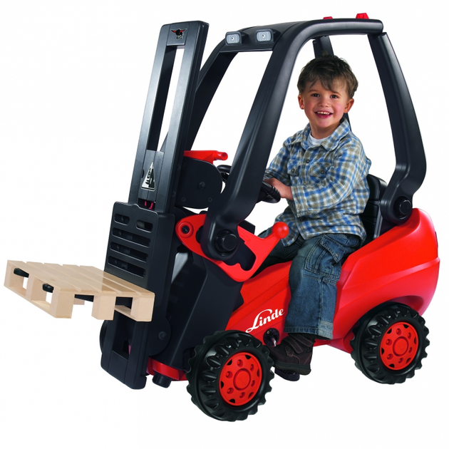Wózek widłowy na pedały BIG Linde Forklift 56580 (4004943565806) - obraz 3