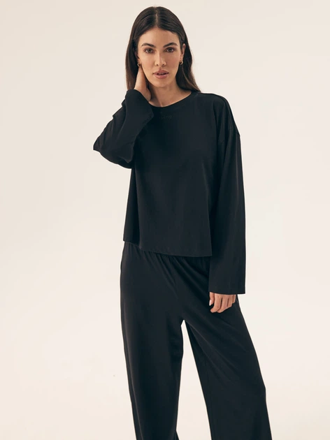 Лонгслів жіночий Esotiq Ruthie 42648-99X XL Чорний (5903972501368) - зображення 4