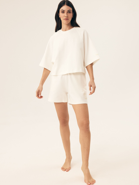 Koszulka damska oversize bawełniana Bloovii Mavere 43066-01X M Kremowa (5903972580189) - obraz 3