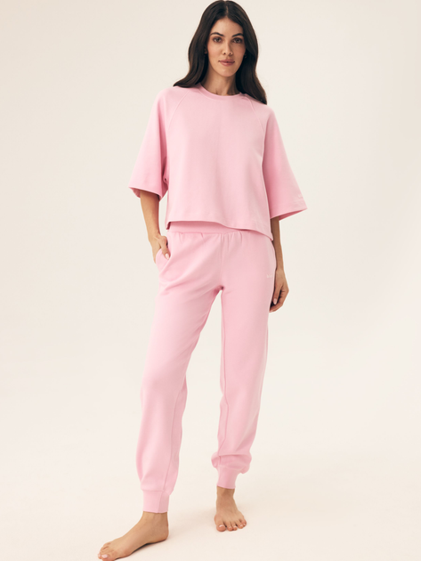 Koszulka damska oversize bawełniana Bloovii Mavere 43066-30X S Różowa (5903972580233) - obraz 3