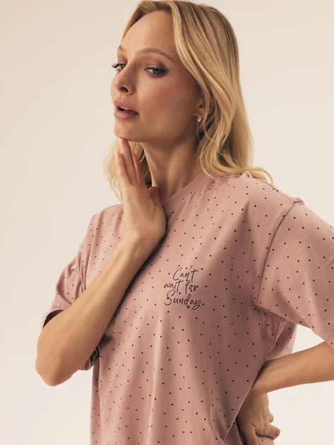 Koszula nocna damska bawełniana Esotiq Renya 42407-39X M Różowa (5903972502549) - obraz 4