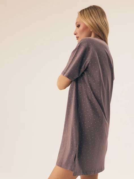 Нічна сорочка жіноча бавовняна великого розміру Esotiq Renya 42407-90X XL Коричнева (5903972502648) - зображення 4