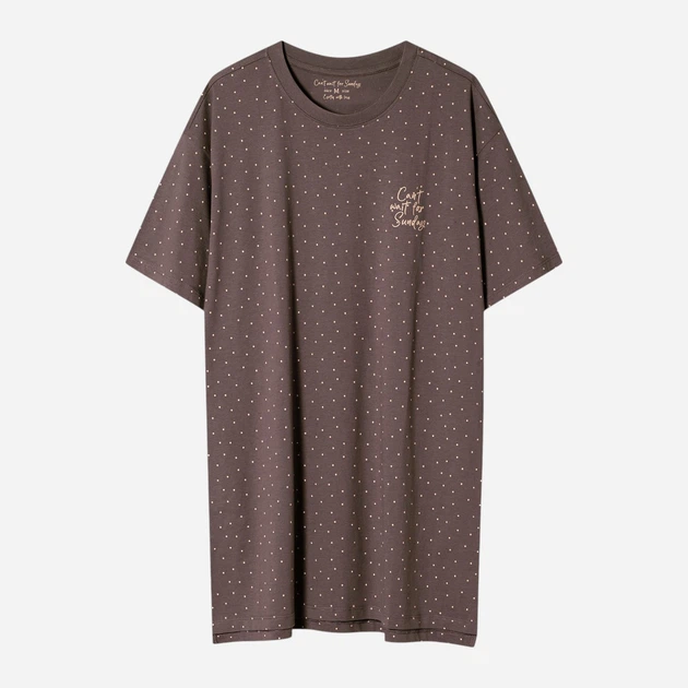 Нічна сорочка жіноча бавовняна Esotiq Renya 42407-90X L Коричнева (5903972502631) - зображення 6