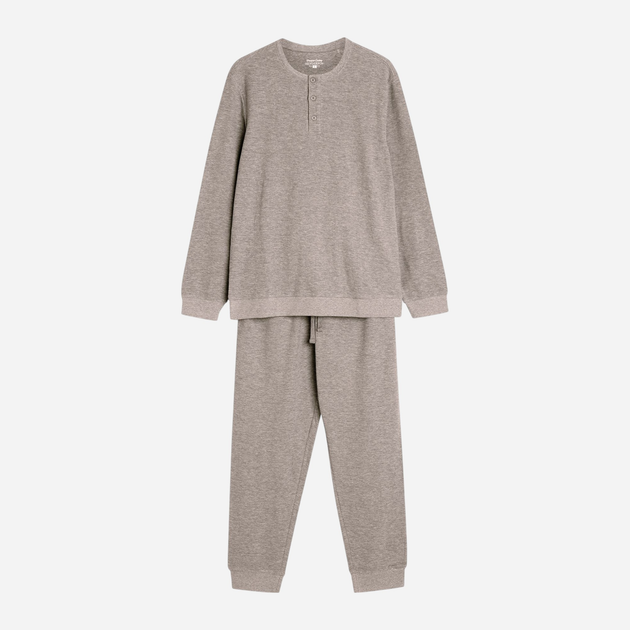 Piżama męska z długimi spodniami i długim rękawem bawełniana Henderson Desert 42638-90X XL Szara (5903972399767) - obraz 6