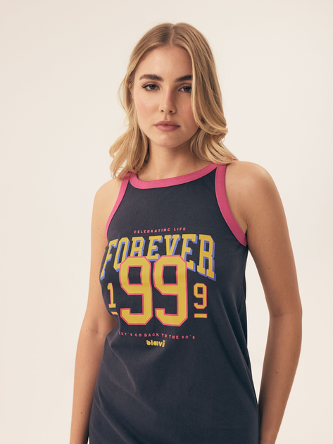 Нічна сорочка жіноча бавовняна Bloovii Forever 43063-59X L Темно-синя (5903972576892) - зображення 4
