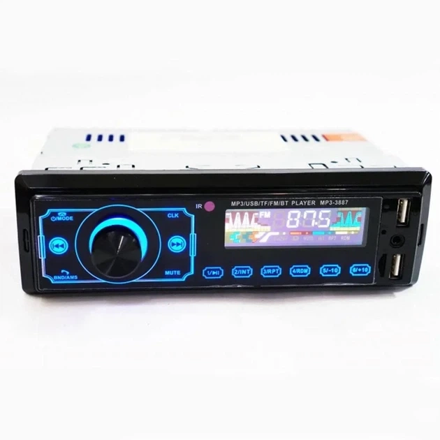 Автомагнитола 1DIN MP3-3887 ISO с сенсорным экраном и пультом в авто 3360 - изображение 2