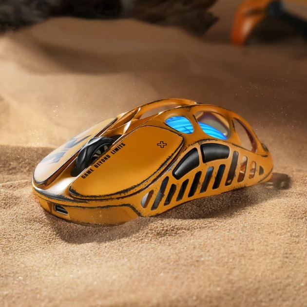 Миша GRAVASTAR Mercury X Pro 8K ігрова з комбінованим підключенням, Battle Worn-Yellow - зображення 2