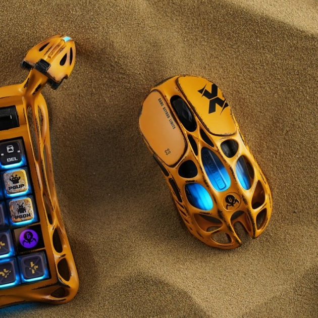Миша GRAVASTAR Mercury X Pro 8K ігрова з комбінованим підключенням, Battle Worn-Yellow - зображення 4