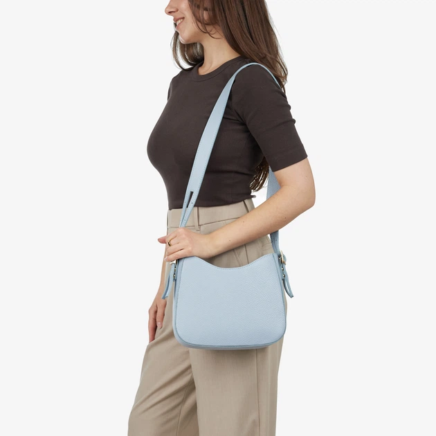 Сумка женская кожаная кросс-боди маленькая Regina Notte Tote 3962 Голубой - изображение 2