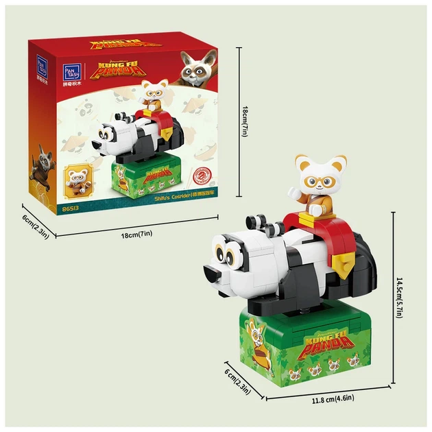 Конструктор Pantasy Kung Fu Panda Косрайдер Шифу (86513) - Фото 4 Конструктор Pantasy Kung Fu Panda Косрайдер Шифу (86513) - зображення 4