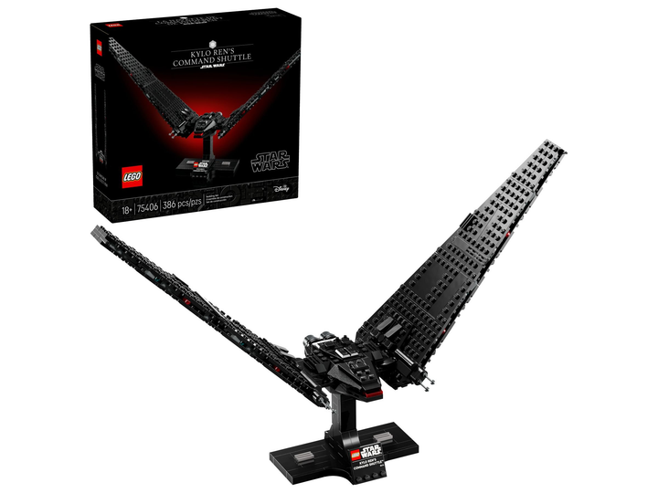 Klocki konstrukcyjne LEGO Star Wars Wahadłowiec dowodzenia Kylo Rena 386 elementów (75406) - obraz 3