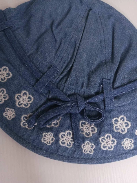 Дитяча джинсова панама для дівчинки Сhicco 48-50см (18М-2Y) - Фото 2 Дитяча джинсова панама для дівчинки Сhicco 48-50см (18М-2Y) - зображення 2