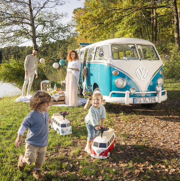 Jeździk BIG VW T1 Kamper Niebieski 55321 (4004943553216) - obraz 6